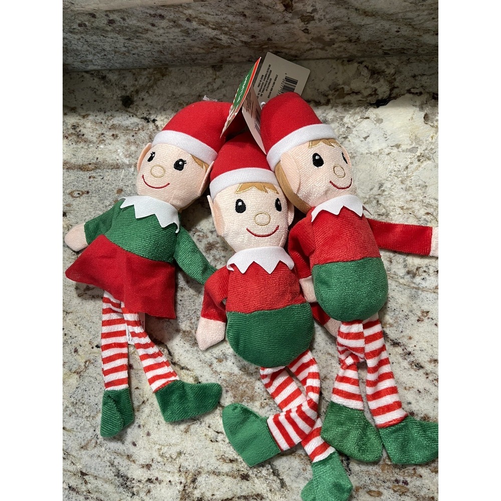Christmas Plush Doll  Home Holiday Decor Bundle Used